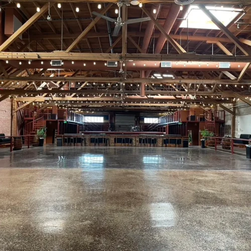 View looking at the stage